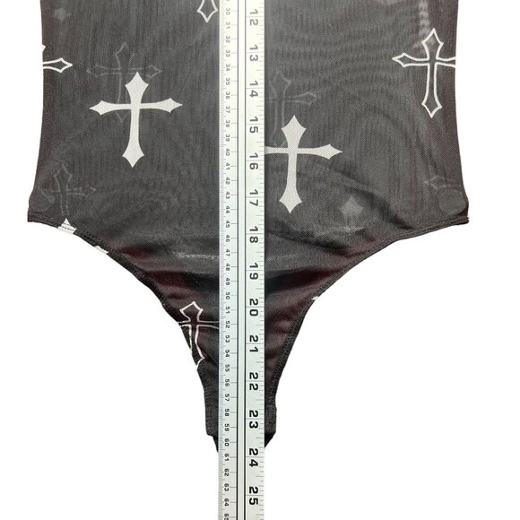 Rue 21 - Women's Short Sleeve Round Neck Bodysuit - Black - Extra Small - Picture 6 of 13